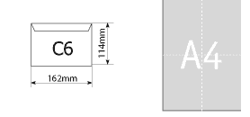 Основные размеры конвертов