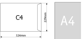 Основные размеры конвертов