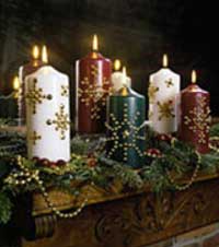 Новогодние декоративные свечи