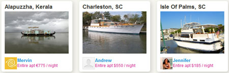 Лодки и яхты, сдаваемые на airbnb.com