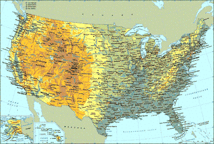 Карта Соединённых Штатов Америки